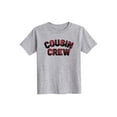 thumbnail image 1 of Instant Message - Cousin Crew Red Plaid Fill - Toddler Short Sleeve Tee, 1 of 4