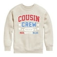 thumbnail image 1 of Instant Message - Cousin Crew Red White Blue - Toddler & Youth Crewneck Fleece Sweatshirt, 1 of 6