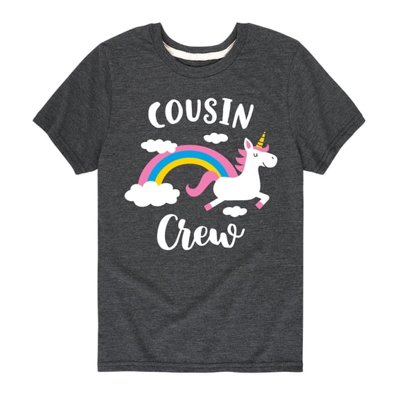 Instant Message - Cousin Crew Unicorn Art Boys' Short Sleeve Graphic T-Shirt
