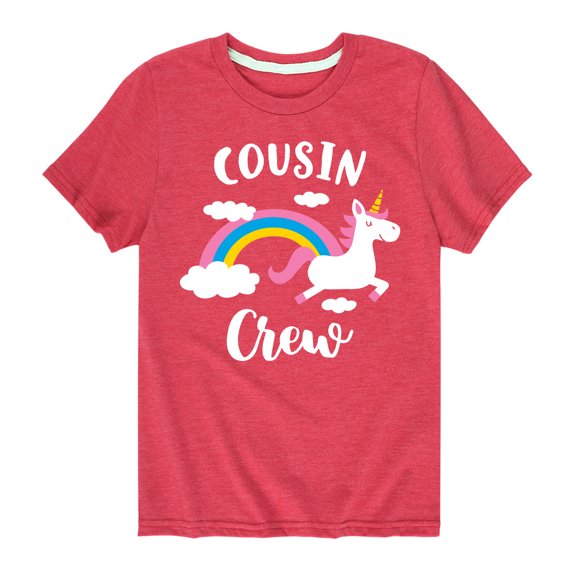 Instant Message - Cousin Crew Unicorn Art Boys' Short Sleeve Graphic T-Shirt