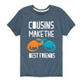 thumbnail image 1 of Instant Message - Cousins Best Friends - Toddler And Youth Short Sleeve Graphic T-Shirt, 1 of 6