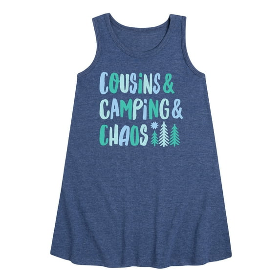 Instant Message - Cousins & Camping & Chaos - Toddler & Youth Girls A-line Dress