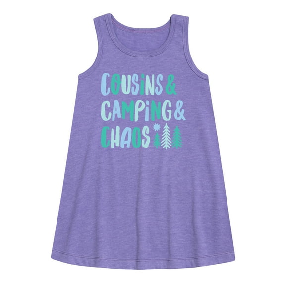 Instant Message - Cousins & Camping & Chaos - Toddler & Youth Girls A-line Dress