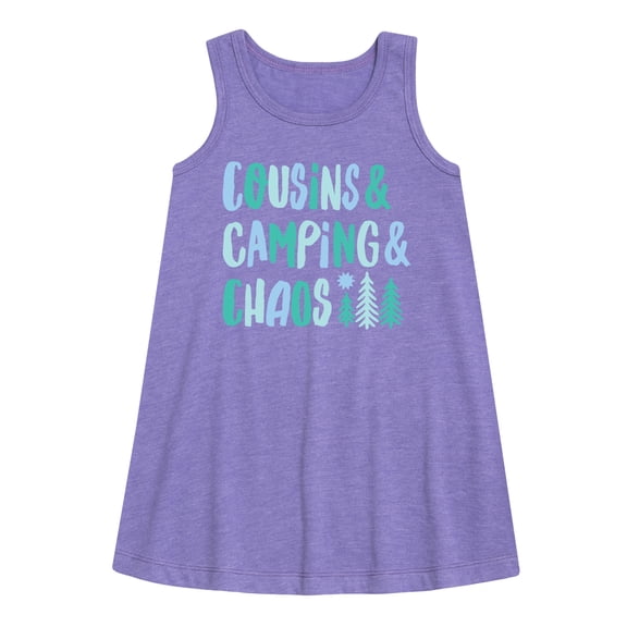 Instant Message - Cousins & Camping & Chaos - Toddler & Youth Girls A-line Dress