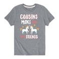 thumbnail image 1 of Instant Message - Cousins Make Best Friends - Toddler Short Sleeve Tee, 1 of 4