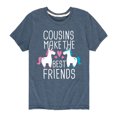thumbnail image 1 of Instant Message - Cousins Make The Best Friends - Toddler And Youth Short Sleeve Graphic T-Shirt, 1 of 6