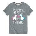 thumbnail image 1 of Instant Message - Cousins Make The Best Friends - Toddler And Youth Short Sleeve Graphic T-Shirt, 1 of 6
