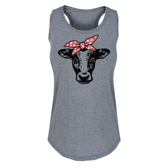 Instant Message - Cow Bandana - Women's Racerback Tank