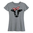 thumbnail image 1 of Instant Message - Cow Bandana - Women's Short Sleeve Graphic T-shirt, 1 of 5