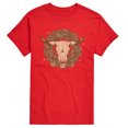 thumbnail image 1 of Instant Message - Cow Skull Wreath - Men's Short Sleeve Graphic T-Shirt, 1 of 5