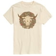 thumbnail image 1 of Instant Message - Cow Skull Wreath - Men's Short Sleeve Graphic T-Shirt, 1 of 5