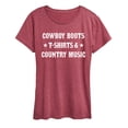 thumbnail image 1 of Instant Message - Cowboy Boots - Women's Short Sleeve Graphic T-Shirt, 1 of 5
