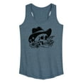 thumbnail image 1 of Instant Message - Cowboy Skull - Women's Racerback Tank Top, 1 of 6