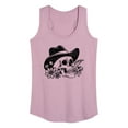 thumbnail image 1 of Instant Message - Cowboy Skull - Women's Racerback Tank Top, 1 of 6