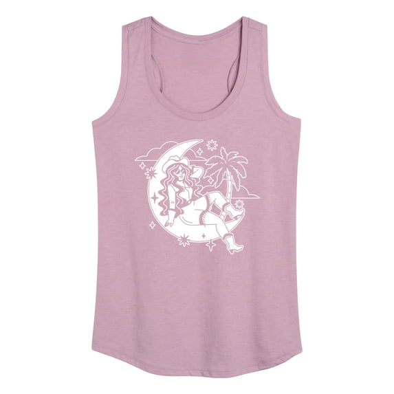 Instant Message - Cowgirl Moon - Women's Racerback Tank Top