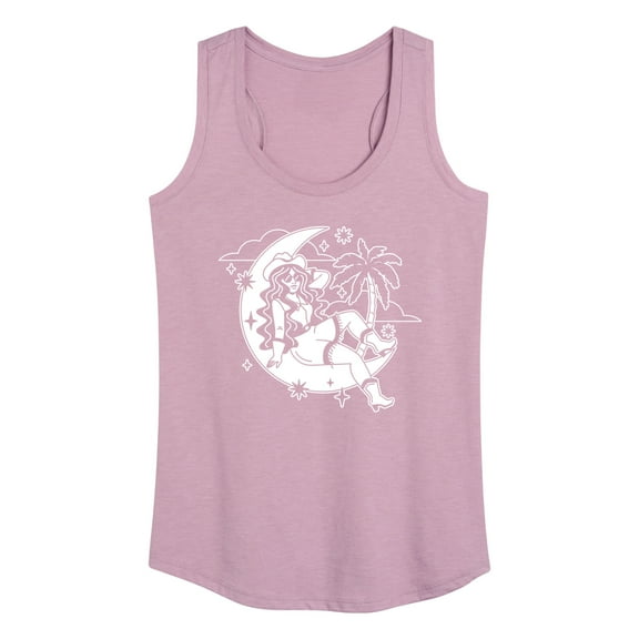Instant Message - Cowgirl Moon - Women's Racerback Tank Top