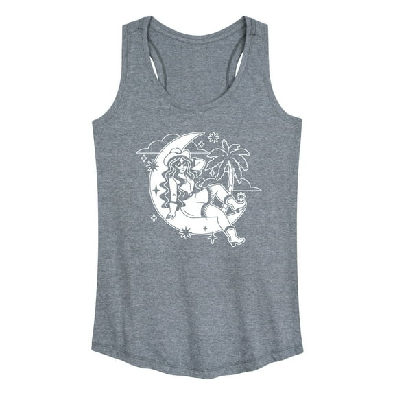 Instant Message - Cowgirl Moon - Women's Racerback Tank Top