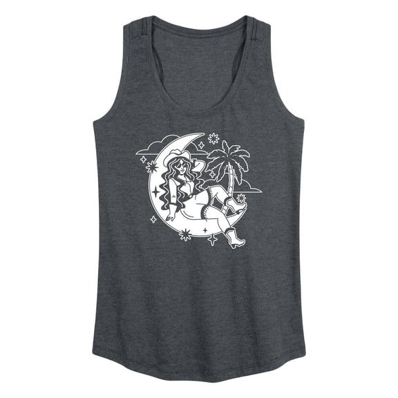 Instant Message - Cowgirl Moon - Women's Racerback Tank Top