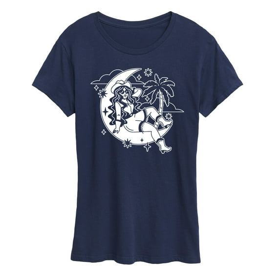 Instant Message - Cowgirl Moon - Women's Short Sleeve Graphic T-Shirt