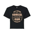 thumbnail image 1 of Instant Message - Cowgirl Social Club - Juniors Cropped Graphic T-Shirt, 1 of 5