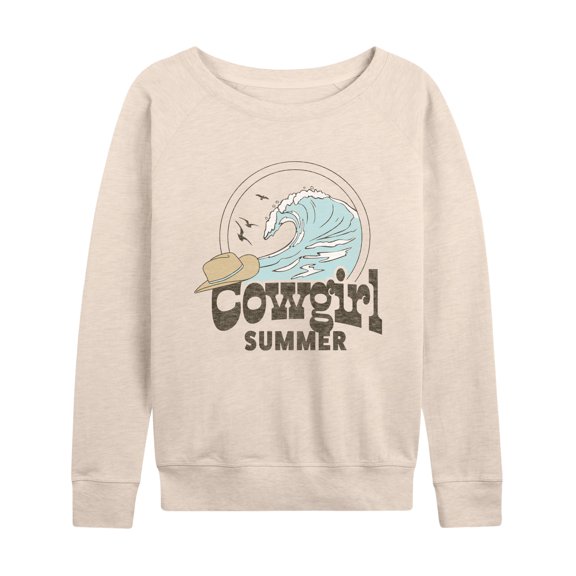 Instant Message - Cowgirl Summer - Women's Lightweight French Terry Long Sleeve Shirt