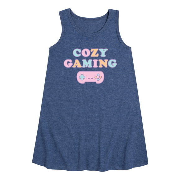 Instant Message - Cozy Gaming - Toddler & Youth Girls A-line Dress