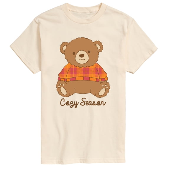 Instant Message - Cozy Season Teddy Bear - Men's Short Sleeve Graphic T-Shirt