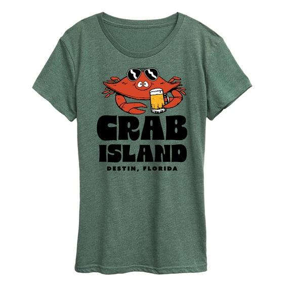Instant Message - Crab Island - Women's Short Sleeve Graphic T-Shirt