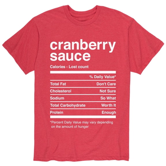 Instant Message - Cranberry Sauce Nutritional Facts - Men's Short Sleeve Graphic T-Shirt