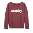 thumbnail image 1 of Instant Message - Cranky - Women's Light Weight French Terry Long Sleeve Shirt, 1 of 5