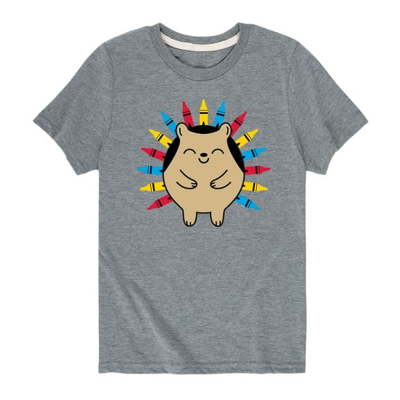 Instant Message - Crayon Hedgehog - Youth Short Sleeve T-Shirt