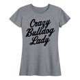 thumbnail image 1 of Instant Message - Crazy Bulldog Lady Short Sleeve Graphic T-Shirt, 1 of 5