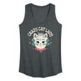 thumbnail image 1 of Instant Message - Crazy Cat Lady  - Women's Racerback Tank Top, 1 of 6