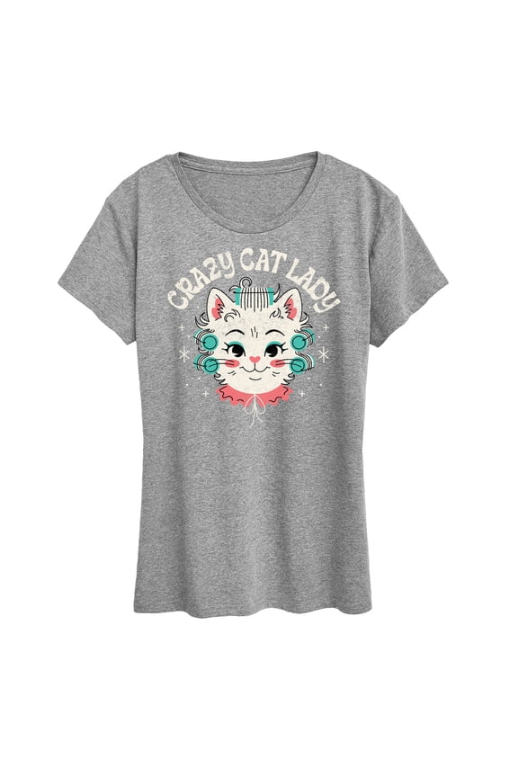 - Crazy Cat Lady Short Sleeve Graphic T-Shirt