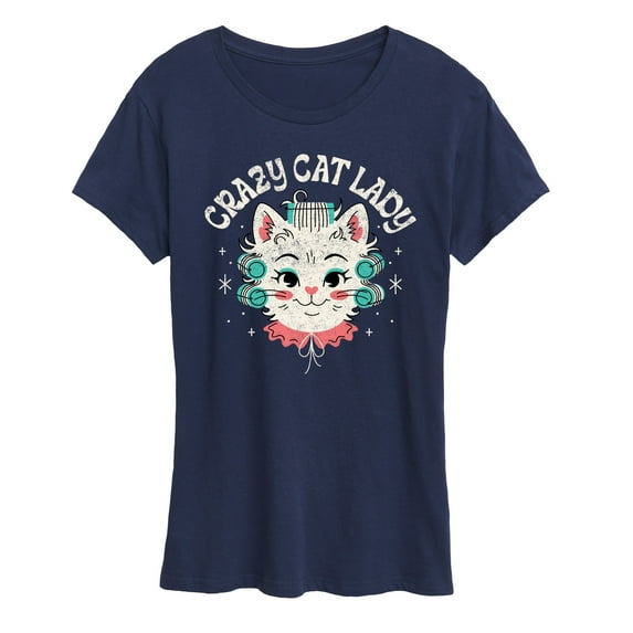 Instant Message - Crazy Cat Lady - Women's Short Sleeve Graphic T-Shirt