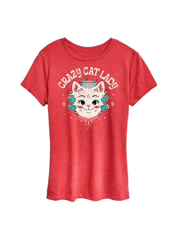 - Crazy Cat Lady Women's Short Sleeve Graphic T-Shirt