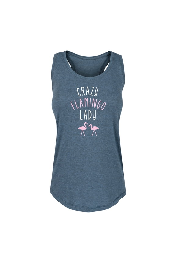 - Crazy Flamingo Lady - Women's Racerback Tank