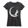 thumbnail image 1 of Instant Message - Crescent Cat - Women's Short Sleeve Graphic T-shirt, 1 of 5