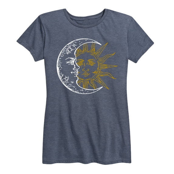 Instant Message - Crescent Moon and Sun - Women's Short Sleeve Graphic T-Shirt