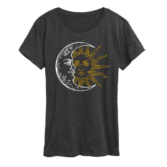 Instant Message - Crescent Moon and Sun - Women's Short Sleeve Graphic T-Shirt