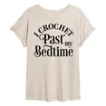 thumbnail image 1 of Instant Message - Crochet Past My Bedtime - Juniors Oversized Graphic T-Shirt, 1 of 5
