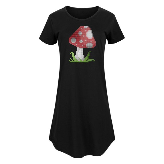 Instant Message - Cross Stitch Mushroom - Women's Any Way Dress