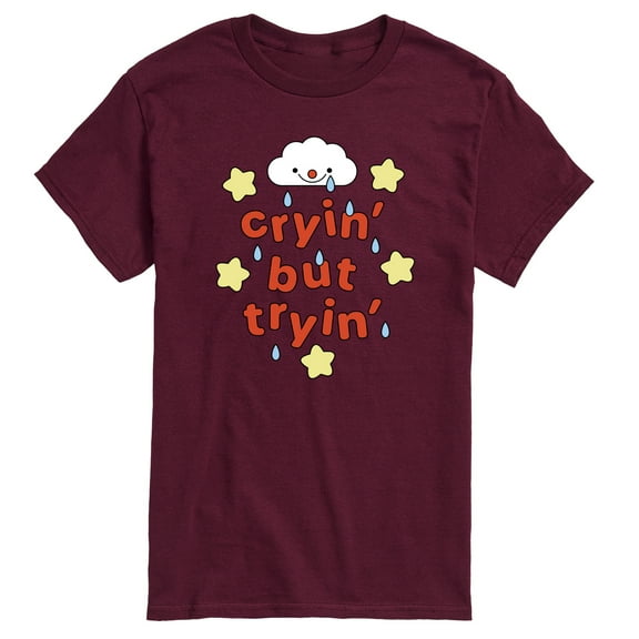 Instant Message - Cryin But Tryin - Men's Short Sleeve Graphic T-Shirt