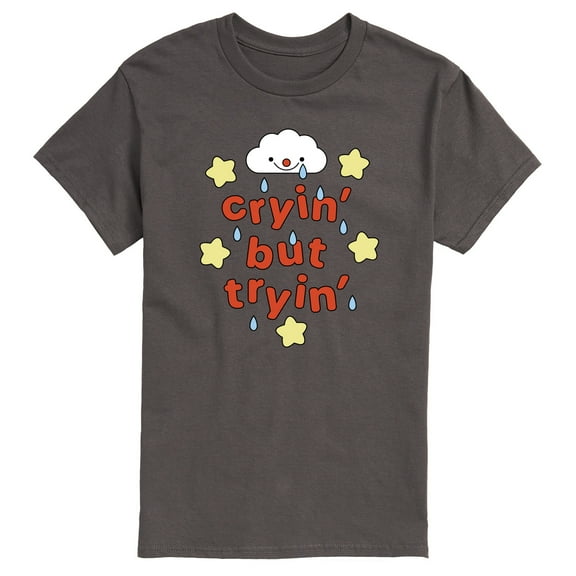 Instant Message - Cryin But Tryin - Men's Short Sleeve Graphic T-Shirt