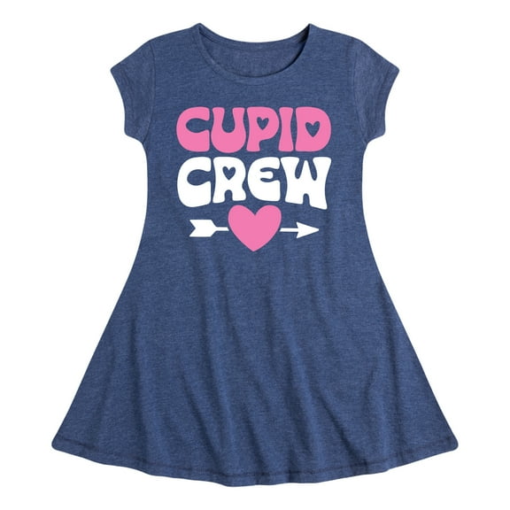 Instant Message - Valentine's Day Cupid Crew - Toddler & Youth Girls Fit & Flare Dress