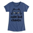 thumbnail image 1 of Instant Message - Cute But Chaotic - Toddler And Youth Girls Short Sleeve Graphic T-Shirt, 1 of 6