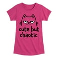 thumbnail image 1 of Instant Message - Cute But Chaotic - Toddler And Youth Girls Short Sleeve Graphic T-Shirt, 1 of 6