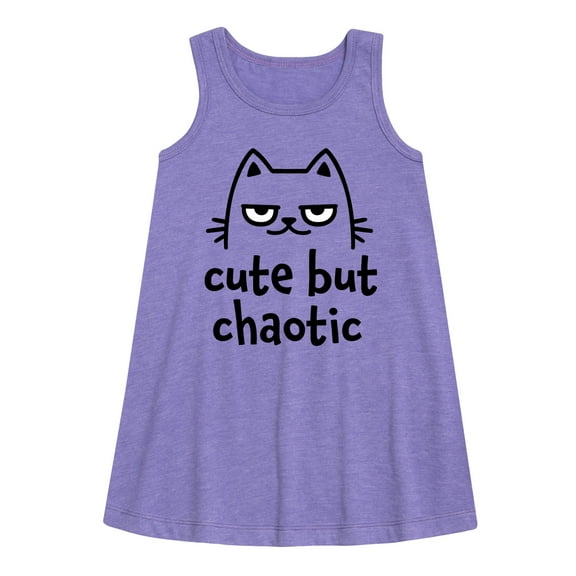 Instant Message - Cute But Chaotic - Toddler and Youth Girls A-line Dress
