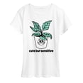 thumbnail image 1 of Instant Message - Cute But Sensitive - Women's Short Sleeve Graphic T-Shirt, 1 of 6