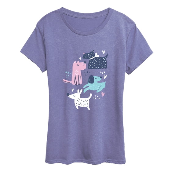 Instant Message - Cute Dog Love Women's Short Sleeve Graphic T-Shirt